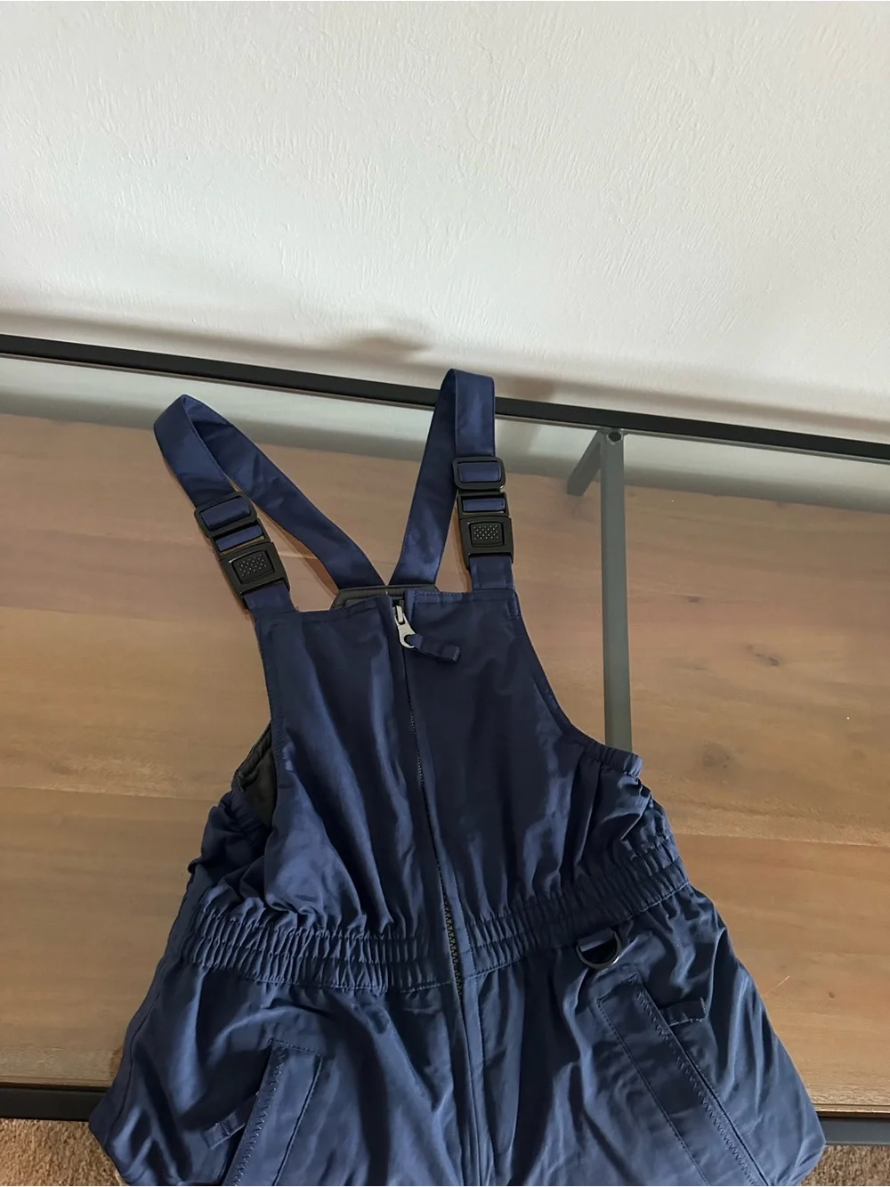Lands' End Navy Kids Squall Waterproof Insulated Iron Knee Snow Bibs